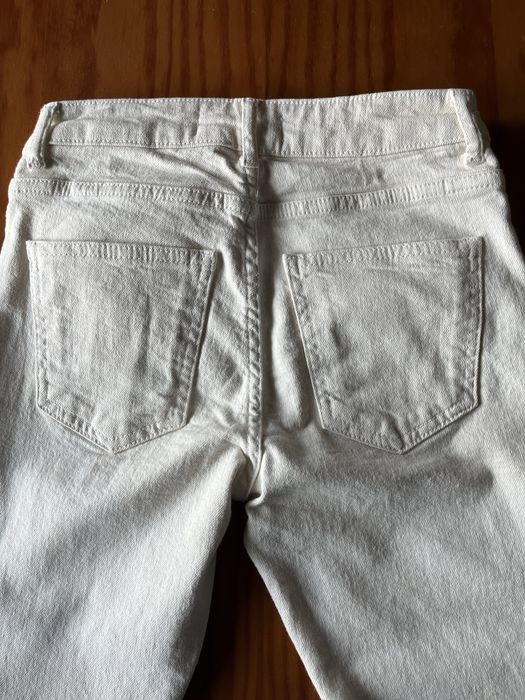 Calças de  ganda cor cru tamanho 34