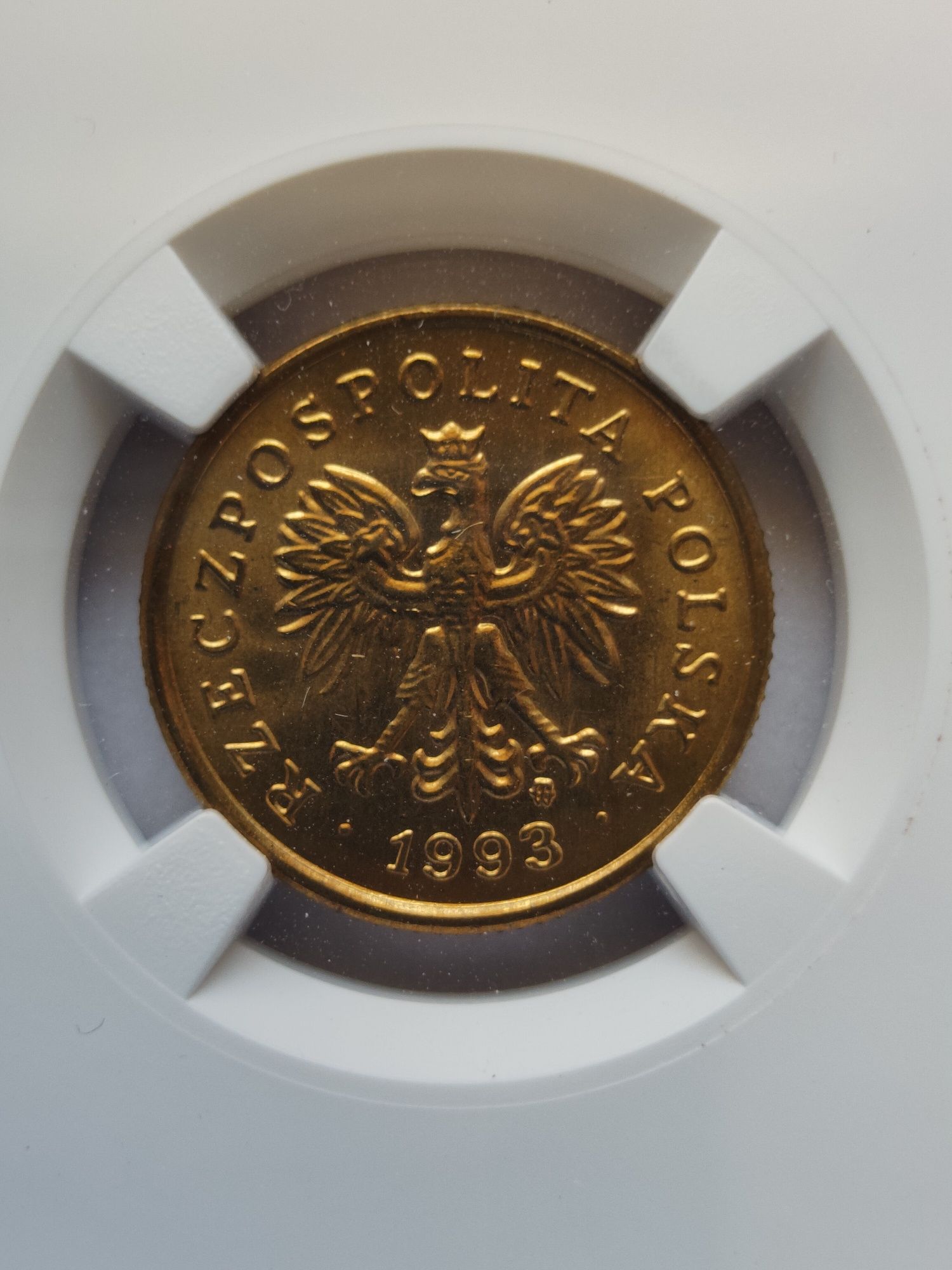 Moneta 5 groszy 1993 rok NGC MS66 rzadka