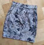 Spodniczka mini elegancka pastelowe kwiaty H&M rozmiar S/36