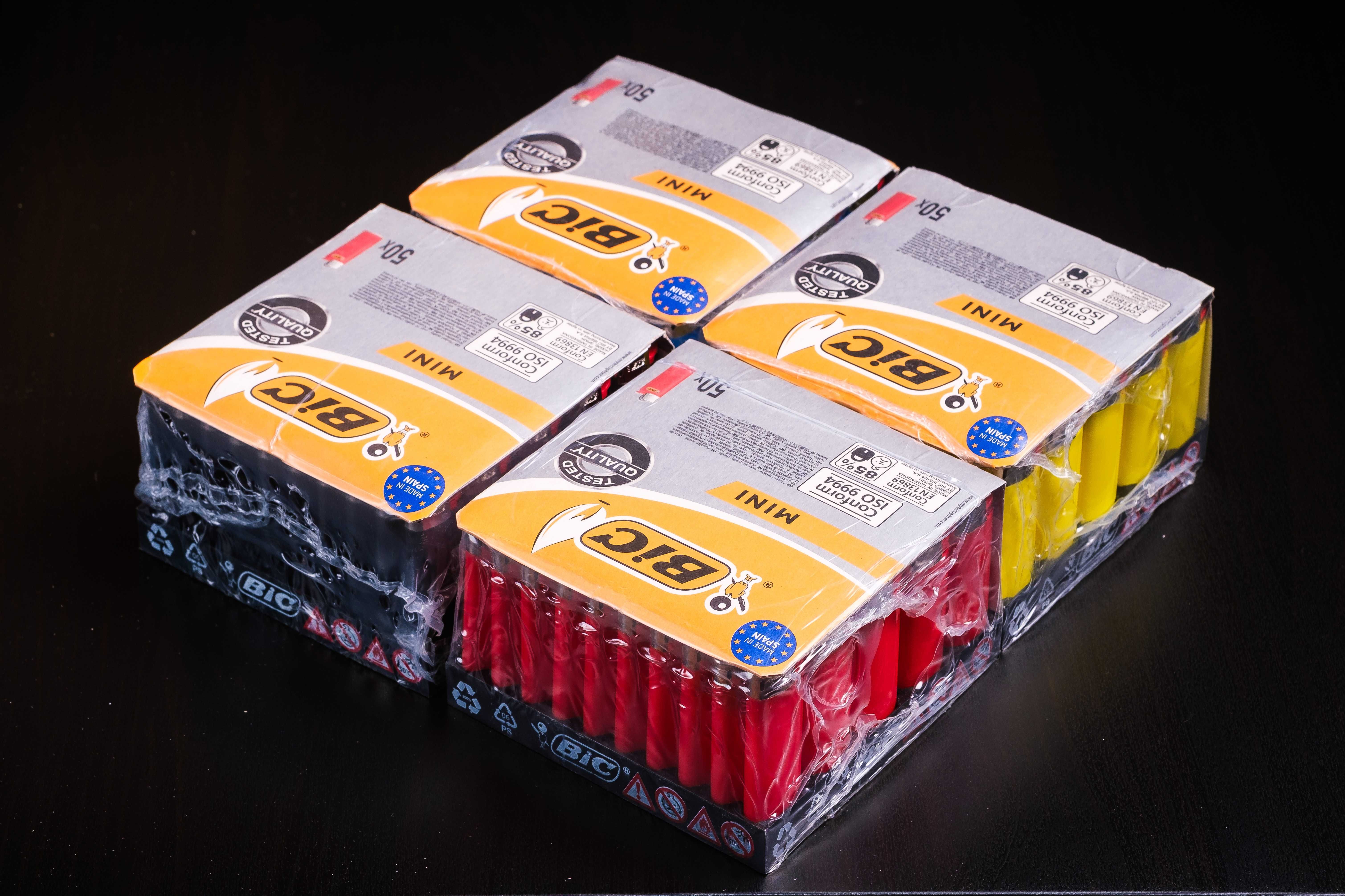 400 Isqueiros Mini Bic (4 cores)