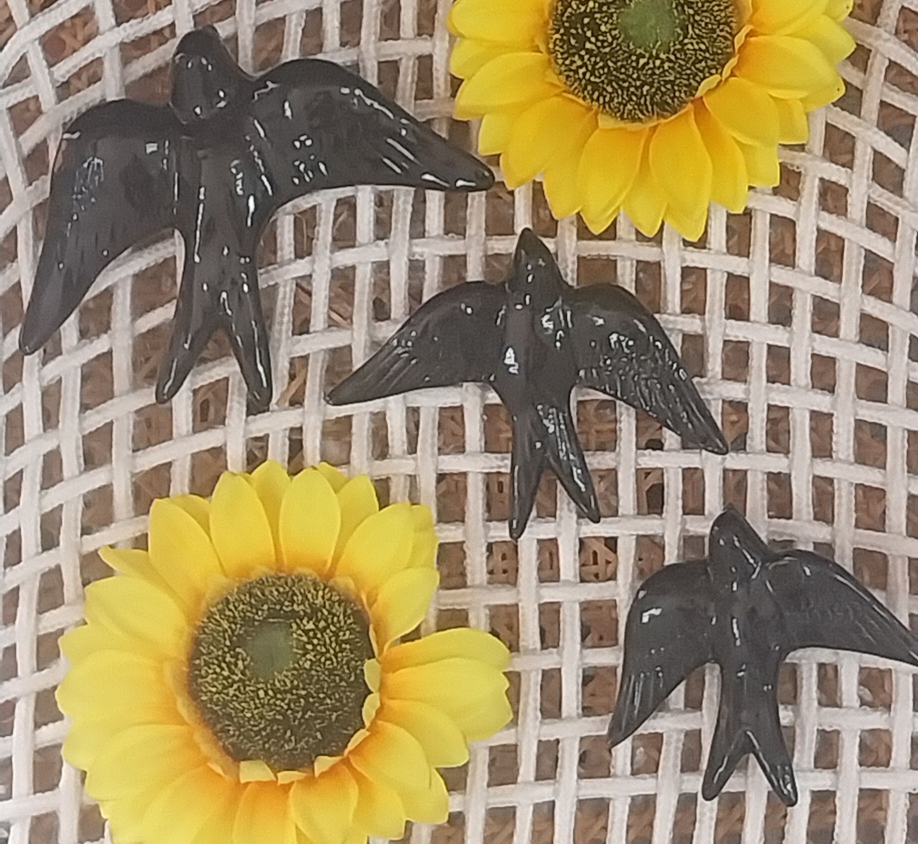 Andorinhas de cerâmica