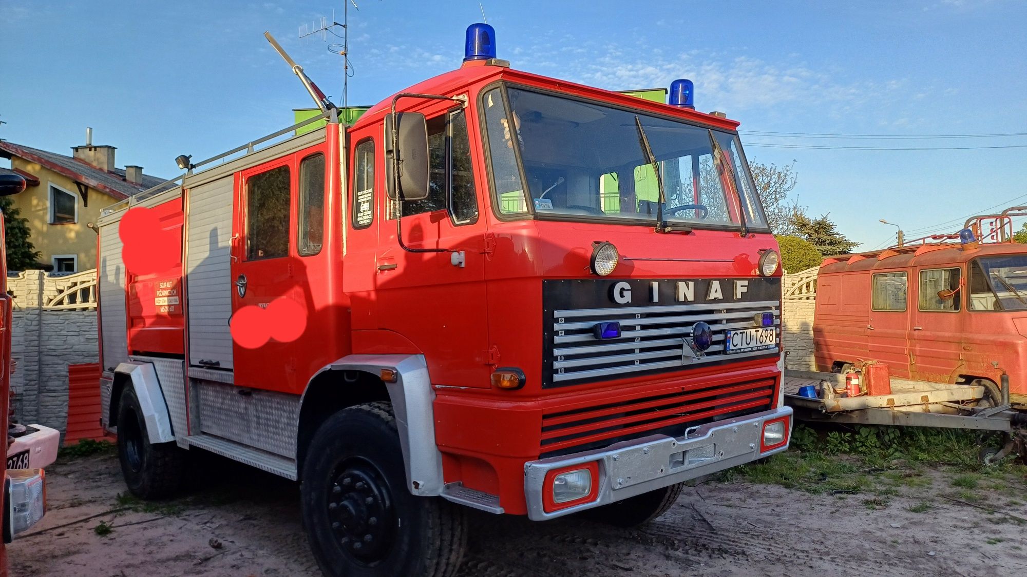 Ginaf F160 strażacki 4x4 automat GCBA pożarniczy 6 osób zadbany