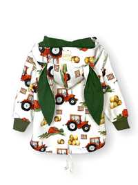 Nowa bluza handmade traktory z uszami z kapturem królik