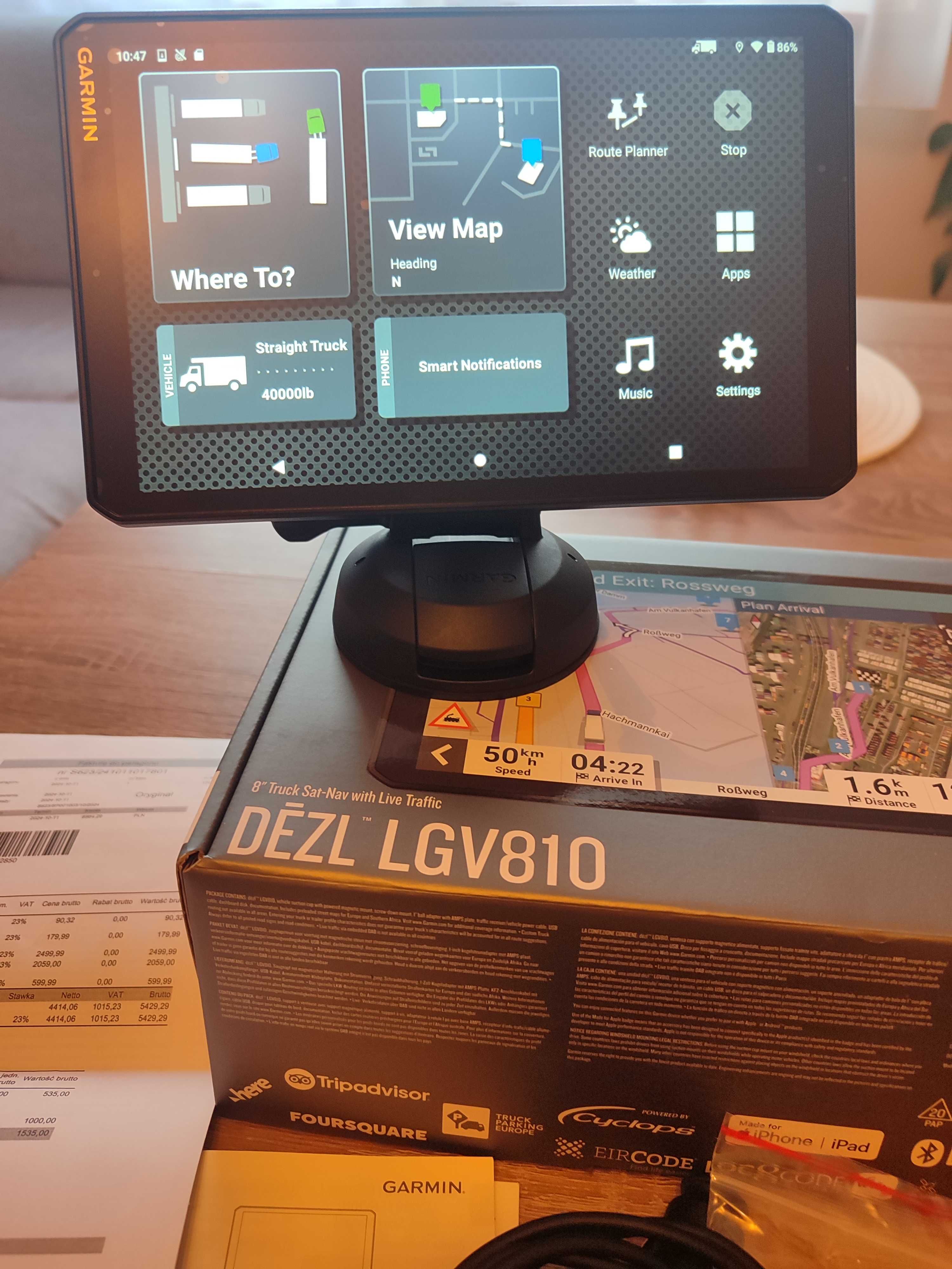 GARMIN DEZL LGV810 - gwarancja długo, doposażona