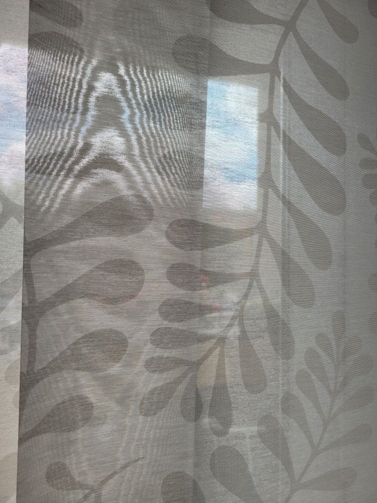 Firany panelowe zaslony Ikea liście białe