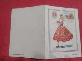 Raro postal trajo típico bordado relevo viana Castelo
