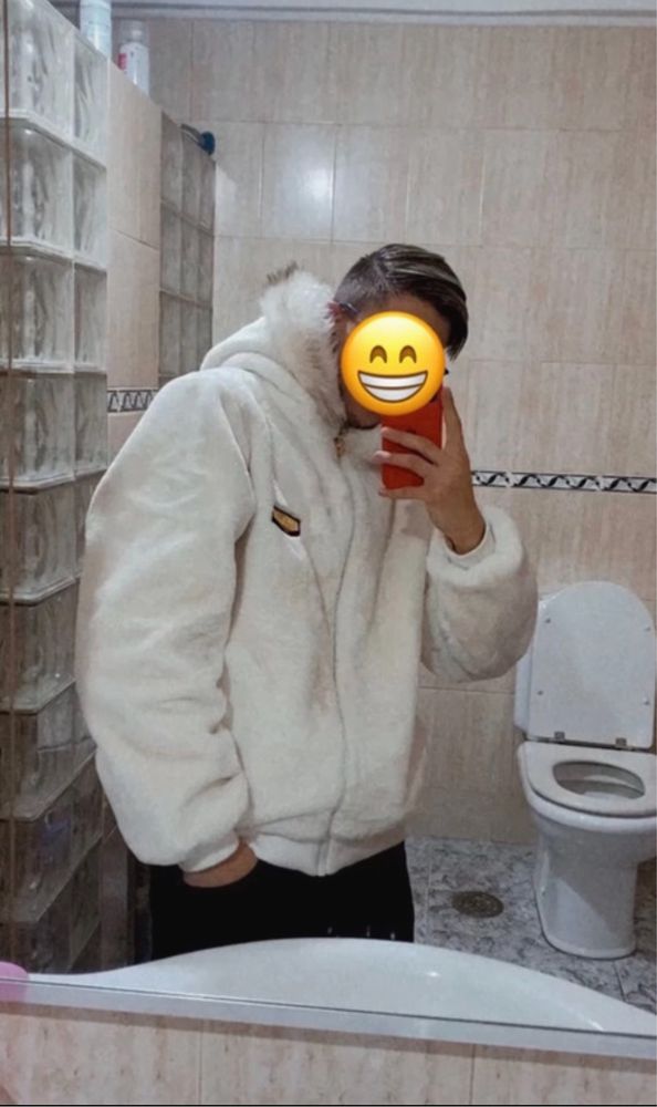 White Velvet Sherpa Jacket