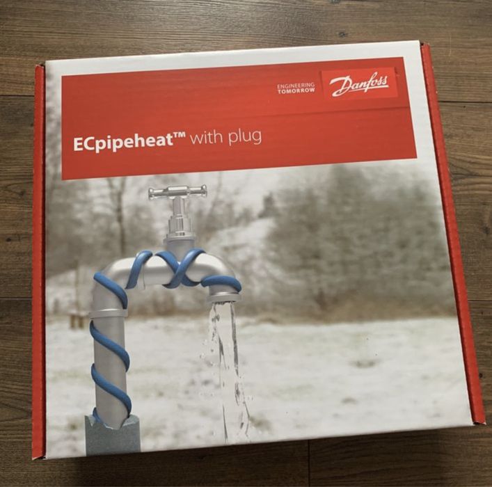 Нагревательный кабель, обогрев труб 230 В 100 Вт 6 м Danfoss