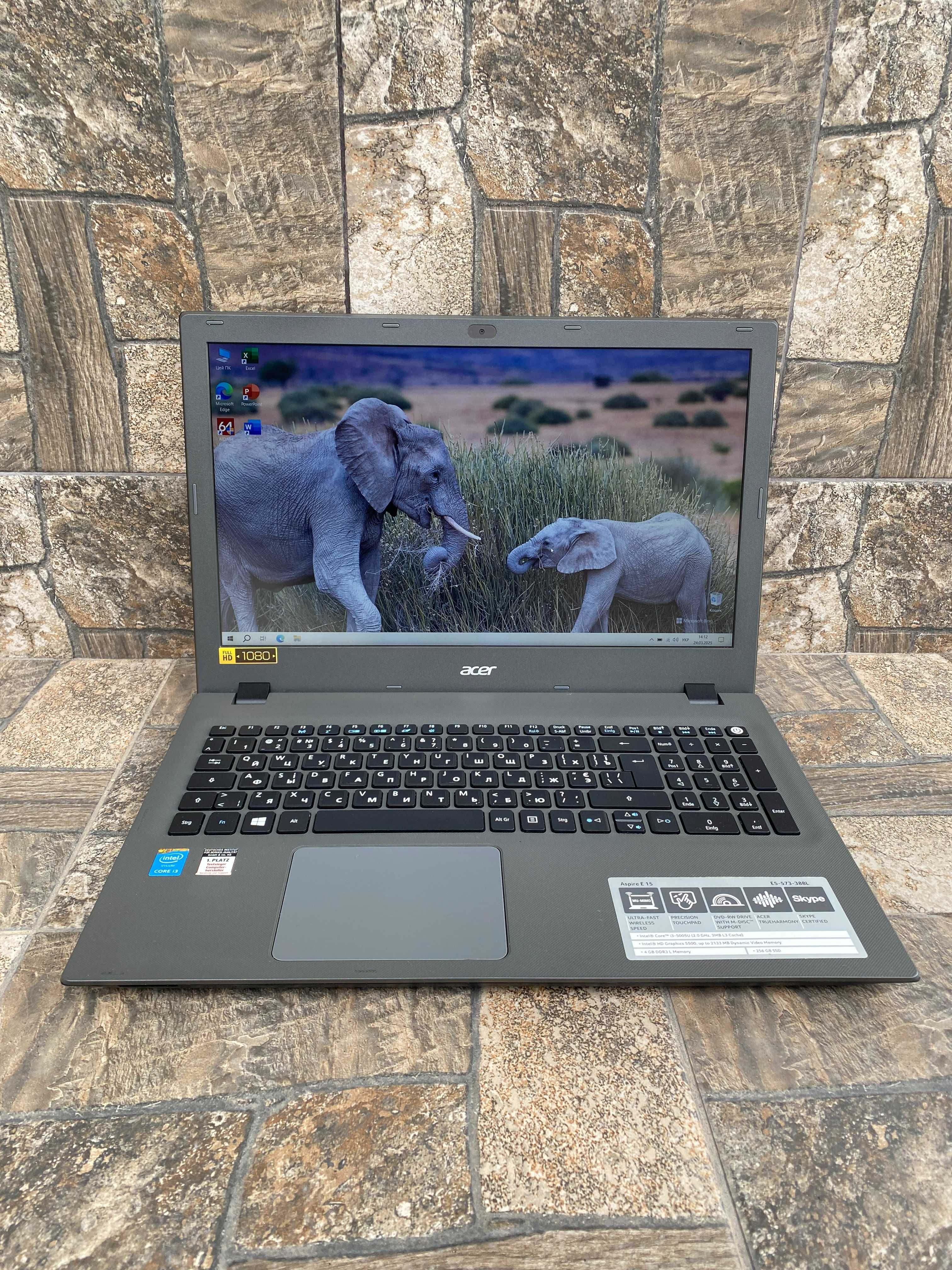 Ноутбук Acer Aspire E5-573 i3 5005U 16GB DDR3 256 SSD магазин гарантія