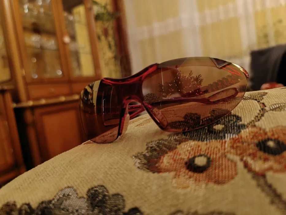 Retro okulary na rower, czerwone, lata 90-te, lata 90'