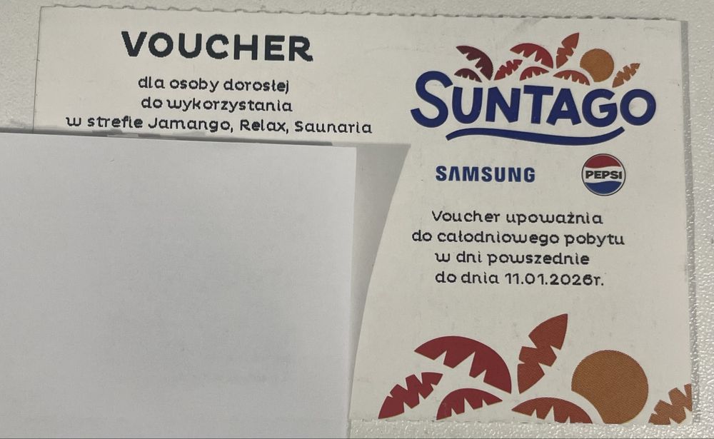 Sprzedam Voucher tygodniowy Suntago 3 strefy
