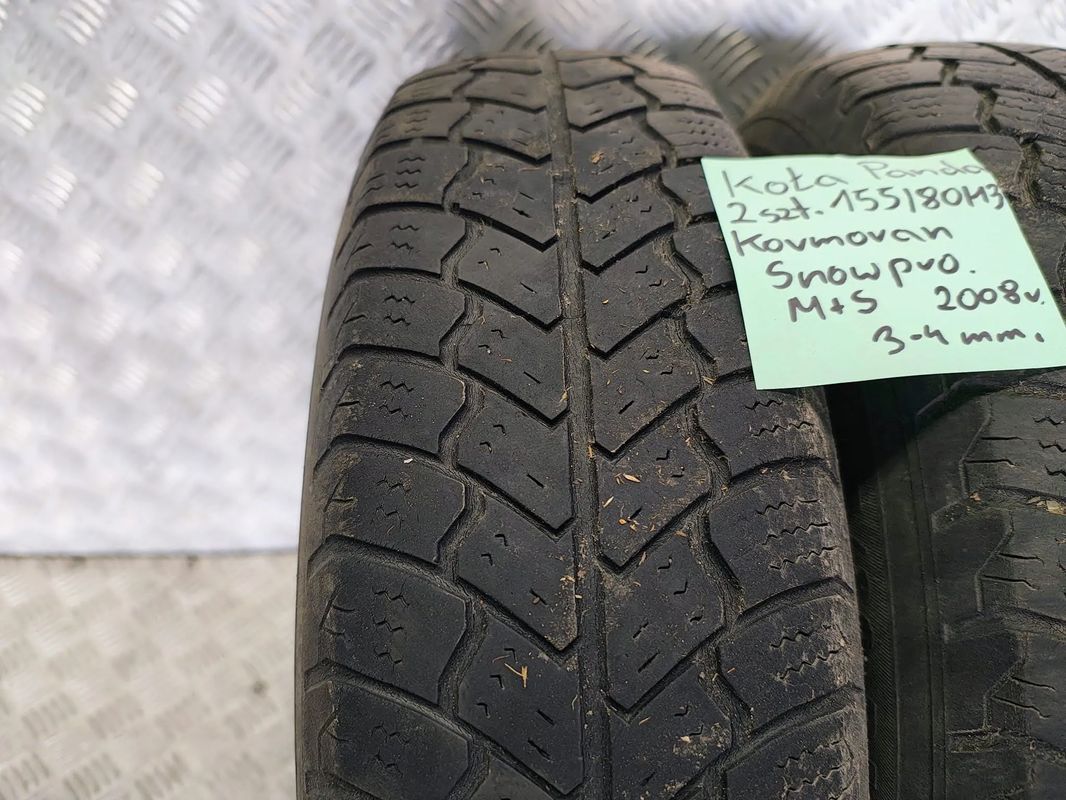 koła 2szt panda 155/80 R13 M+S 3-4mm 2008r