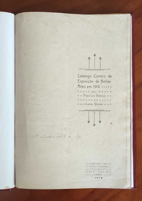 Catálogo Cómico da Exposição de Belas Artes (1914/1924)