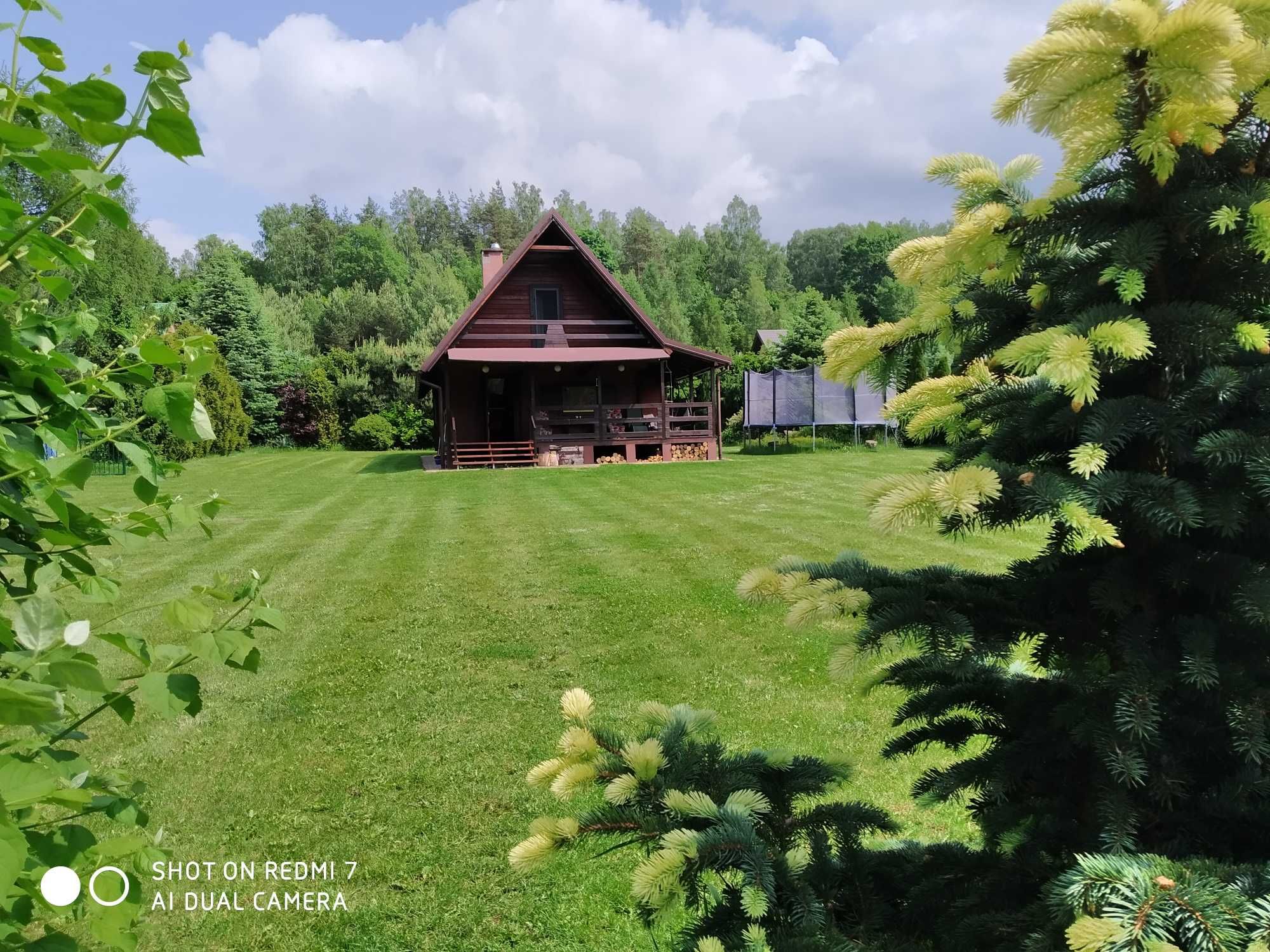 Dom Domek letniskowy nad jeziorem pomost, łódka, ryby, grzyby i jagody