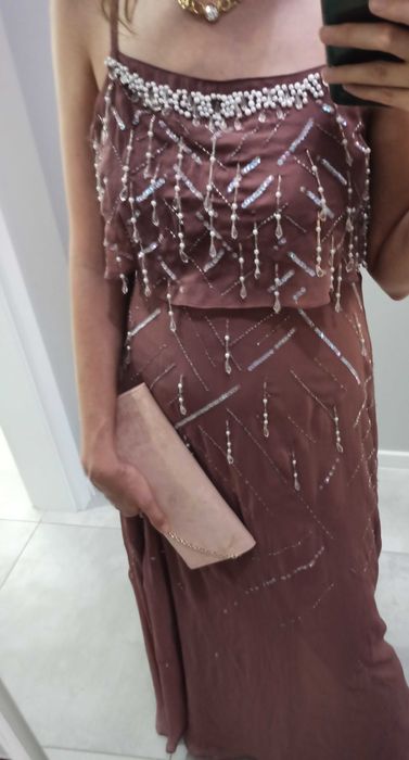 sukienka maxi ASOS ze zdobieniem