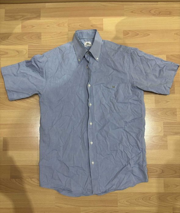 Koszula Lacoste męska niebieska krótki rękaw klasyczna rozmiar S