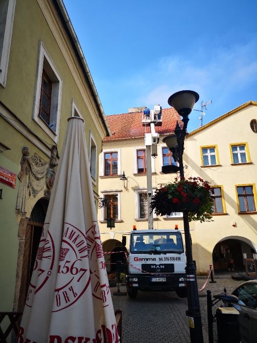 Zwyżka Tarnowskie Góry podnośnik koszowy wynajem zwyżki od 16m do 35m