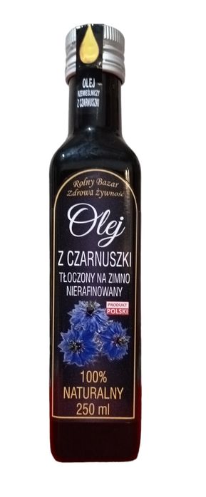 Olej z czarnuszki tłoczony na zimno 250 ml +500 ml