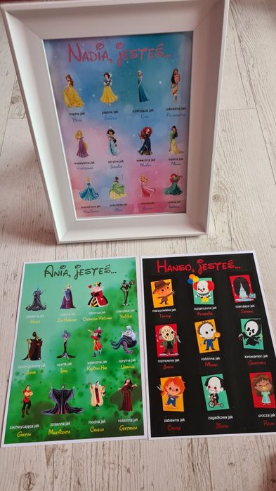 Grafiki ksiezniczki/Disney/horror na prezent personalizowana