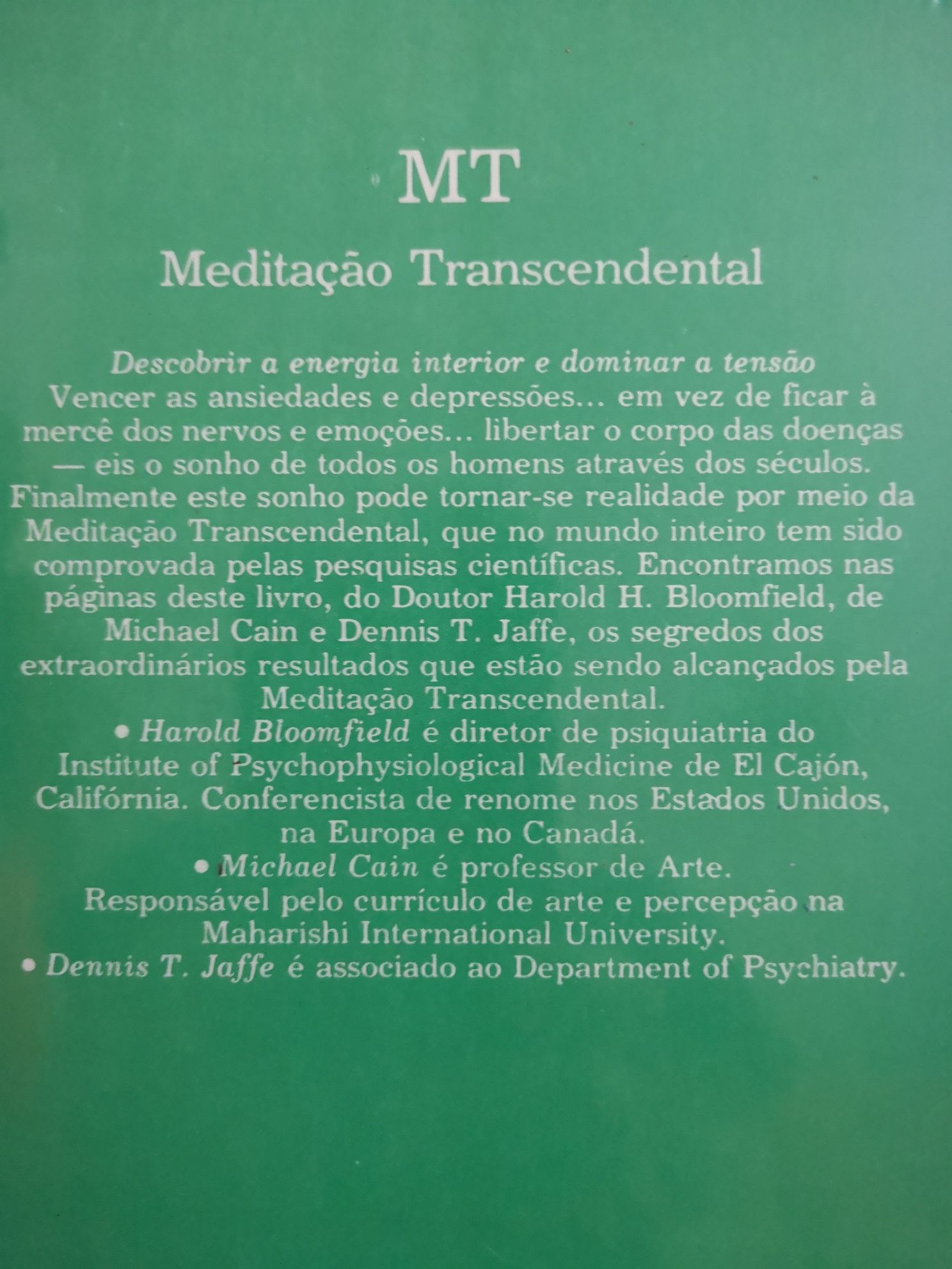 Pack- MT Meditação Transcendental 4 livros novos embalados e raros