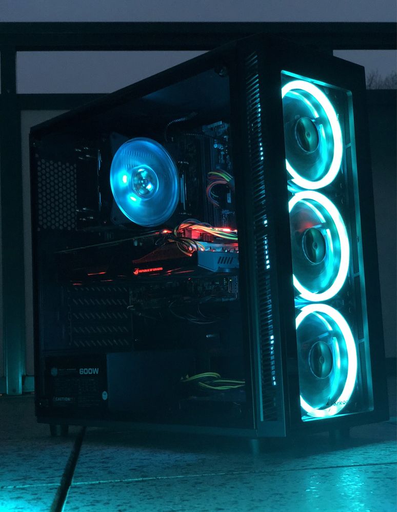 Игровой RGB пк RTX 2080 Super, Core i7 7700k, DDR4 16 Gb, SSD 512 Gb