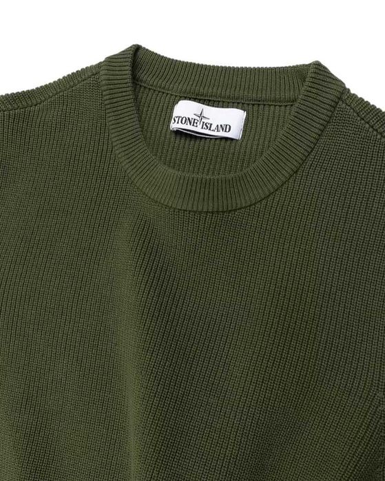 Светр STONE ISLAND 550D8 Ribbed Soft Cotton Sweater Olive SI0128-OL