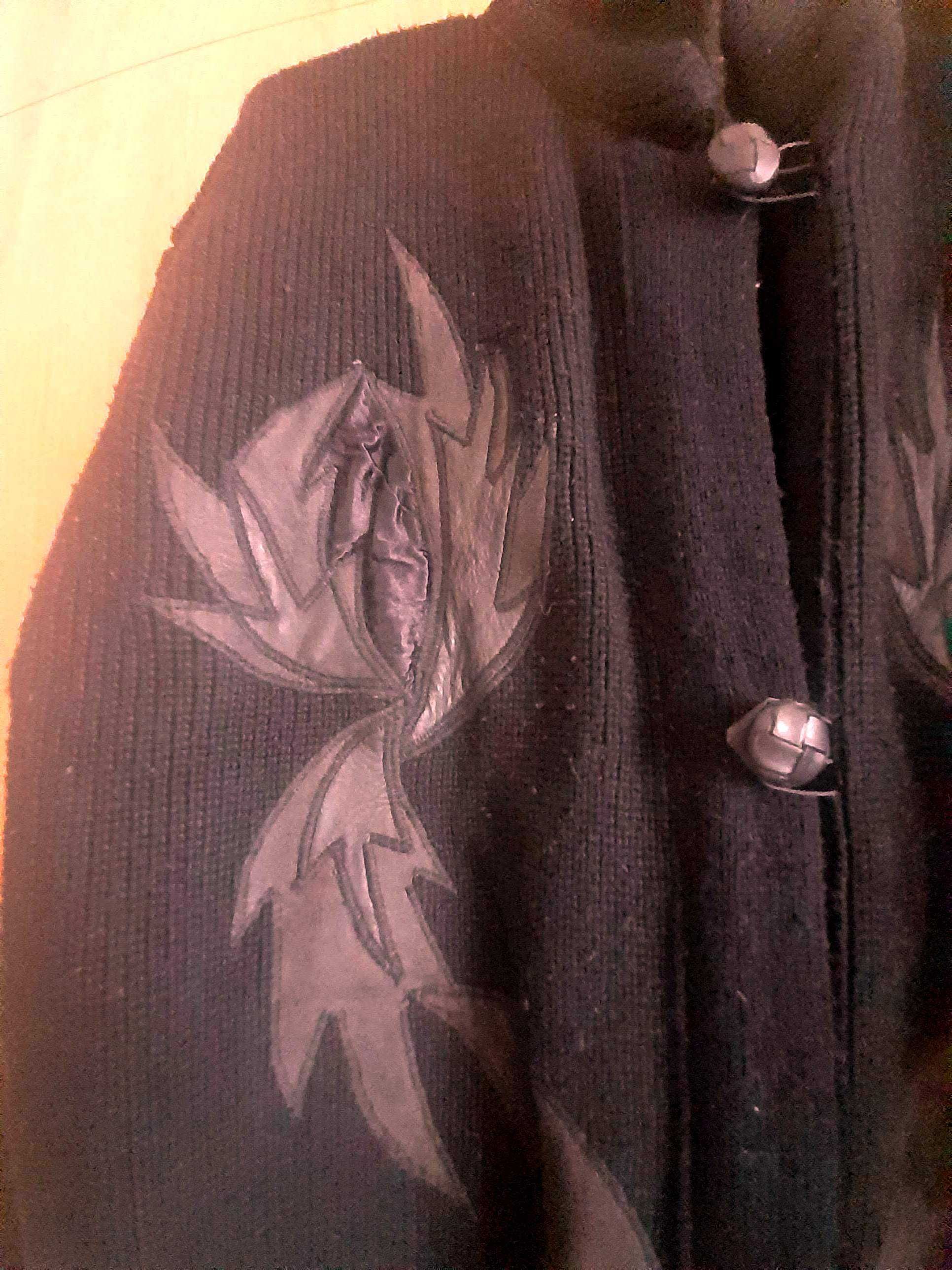 długi gruby płaszcz sweter r. M/L