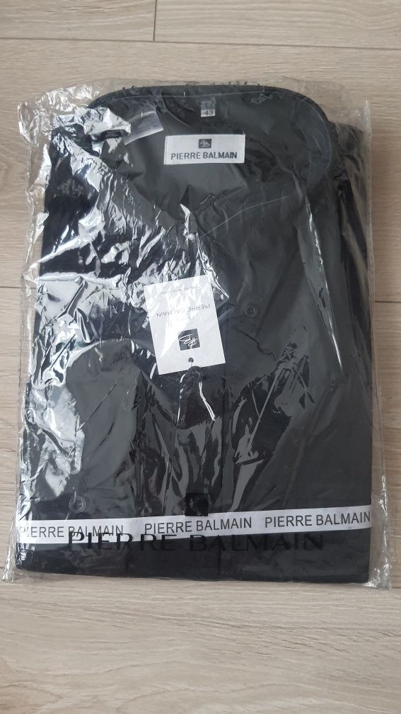 Czarna koszula męska Pierre Balmain 43