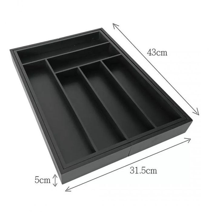 wkład bambusowy do szuflady kinghoff kh-1747 czarny