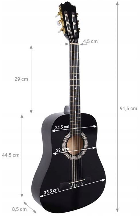Gitara klasyczna idealna do nauki dla początkujących ZESTAW NOWE