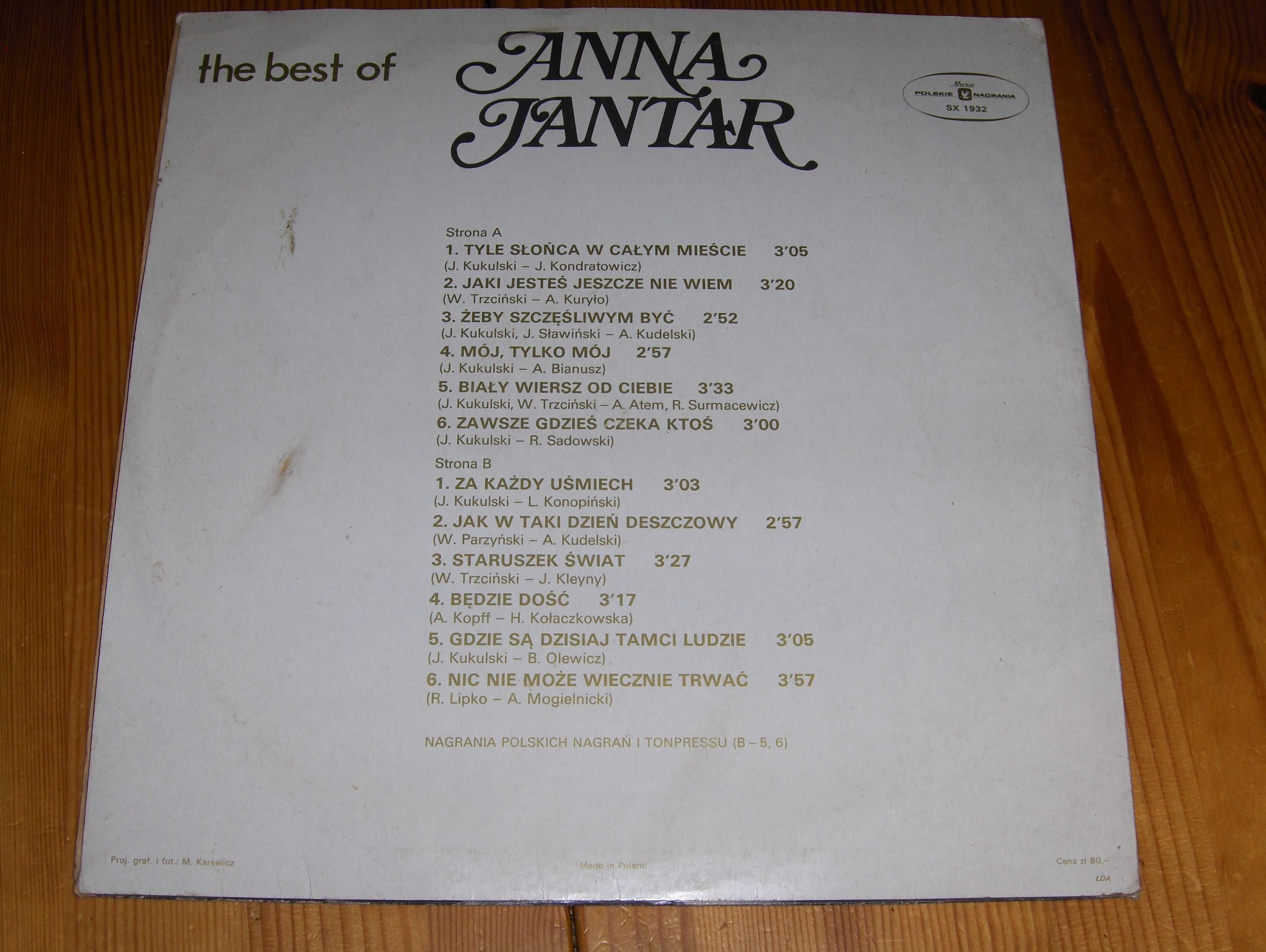 The best of - Anna Jantar stan VG