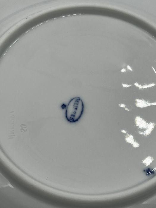 Talerz meissen miśnia sygnowany przedwojenny kobalt wzór cebulowy