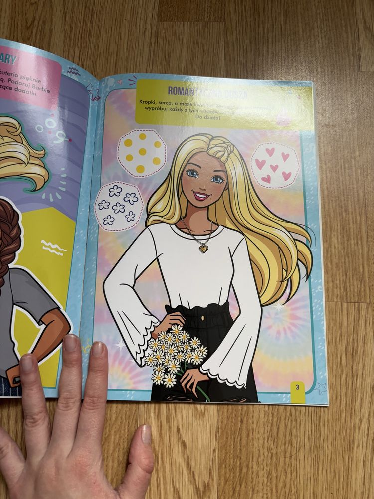 Książka dla dzieci dziewczynek do zabawy Barbie moda