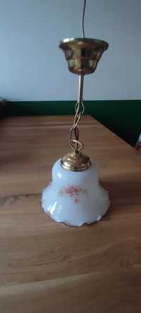 Lampa wisząca retro klosz szklany na jedną żarówkę