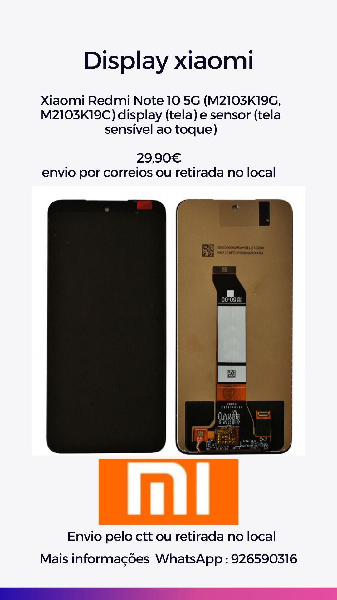 Tela para Xiaomi