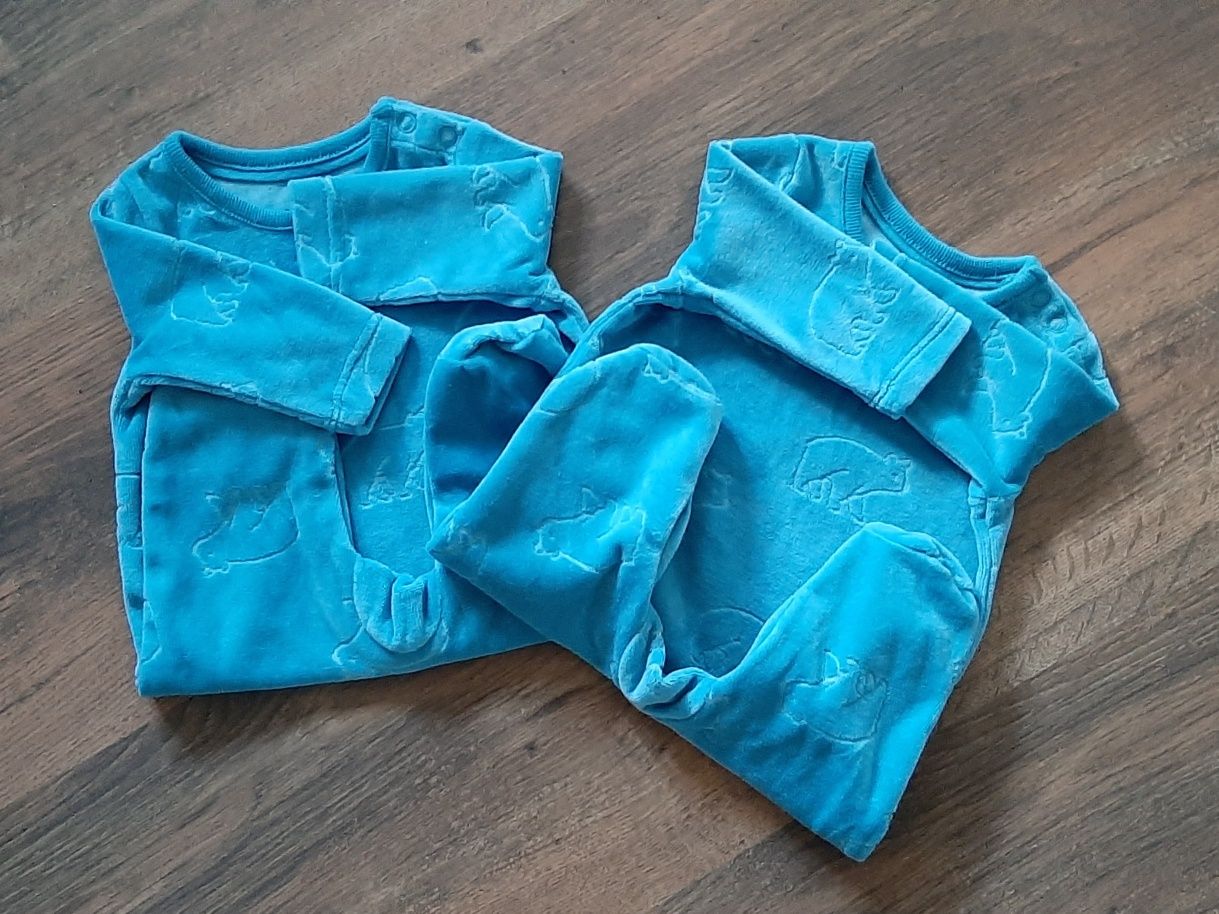Pajace niemowlęce 2-pak, new born, rozm. 56cm, bliźnięta, kombinezon,