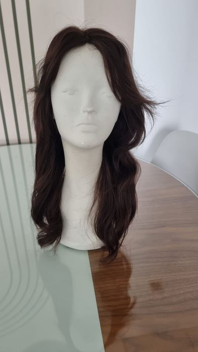 Naturalna peruka/top 50 cm brąz
