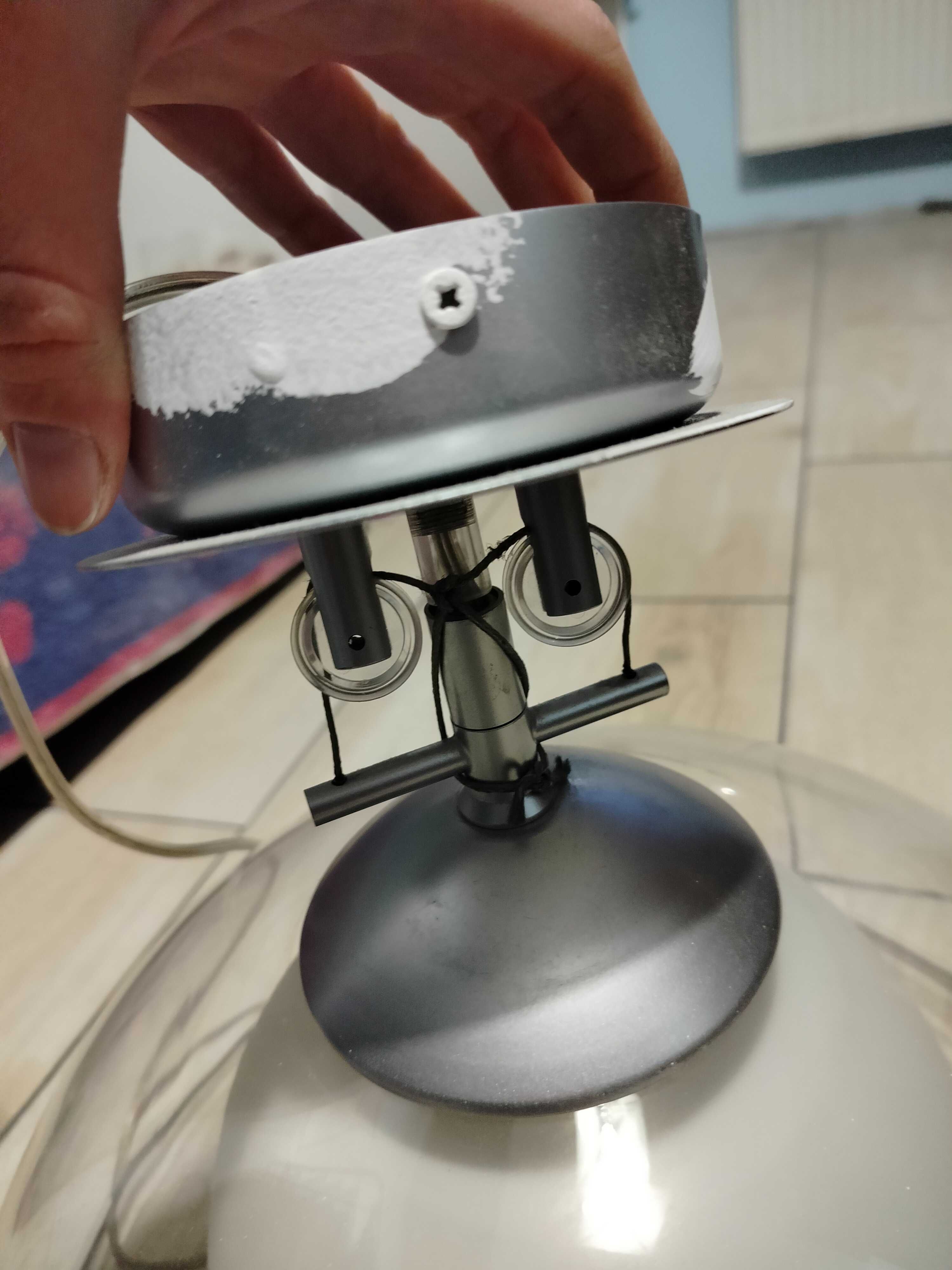 Szklana lampa sufitowa Massive wisząca półokrągła