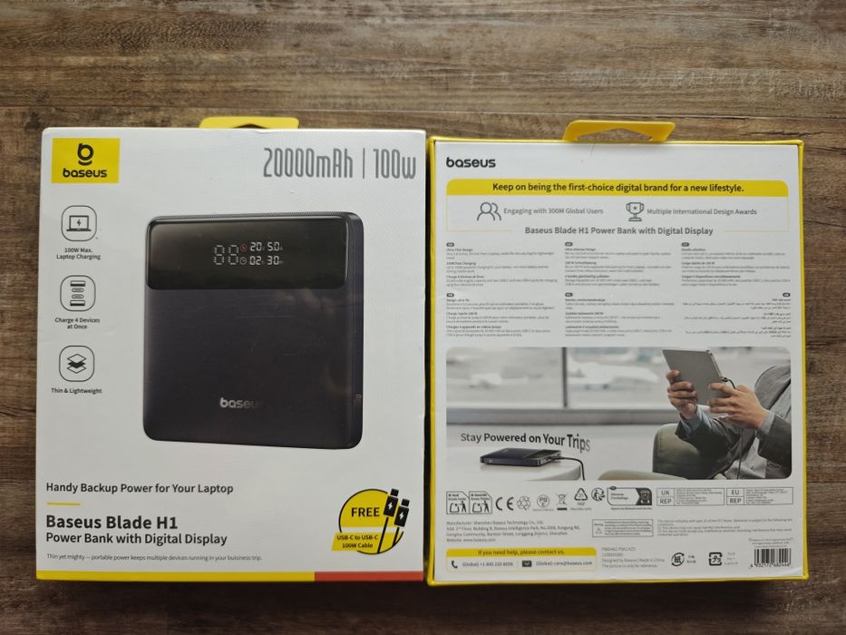 Павербанк Baseus Blade H1, 100w, 20 000 mAh Powerbank