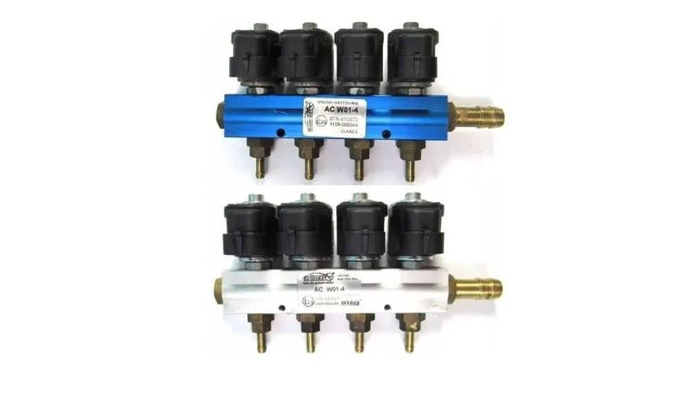 listwa wtryskowa lpg STAG AC W01 4CYL srebrna wtryski w-01 wtryskiwacz