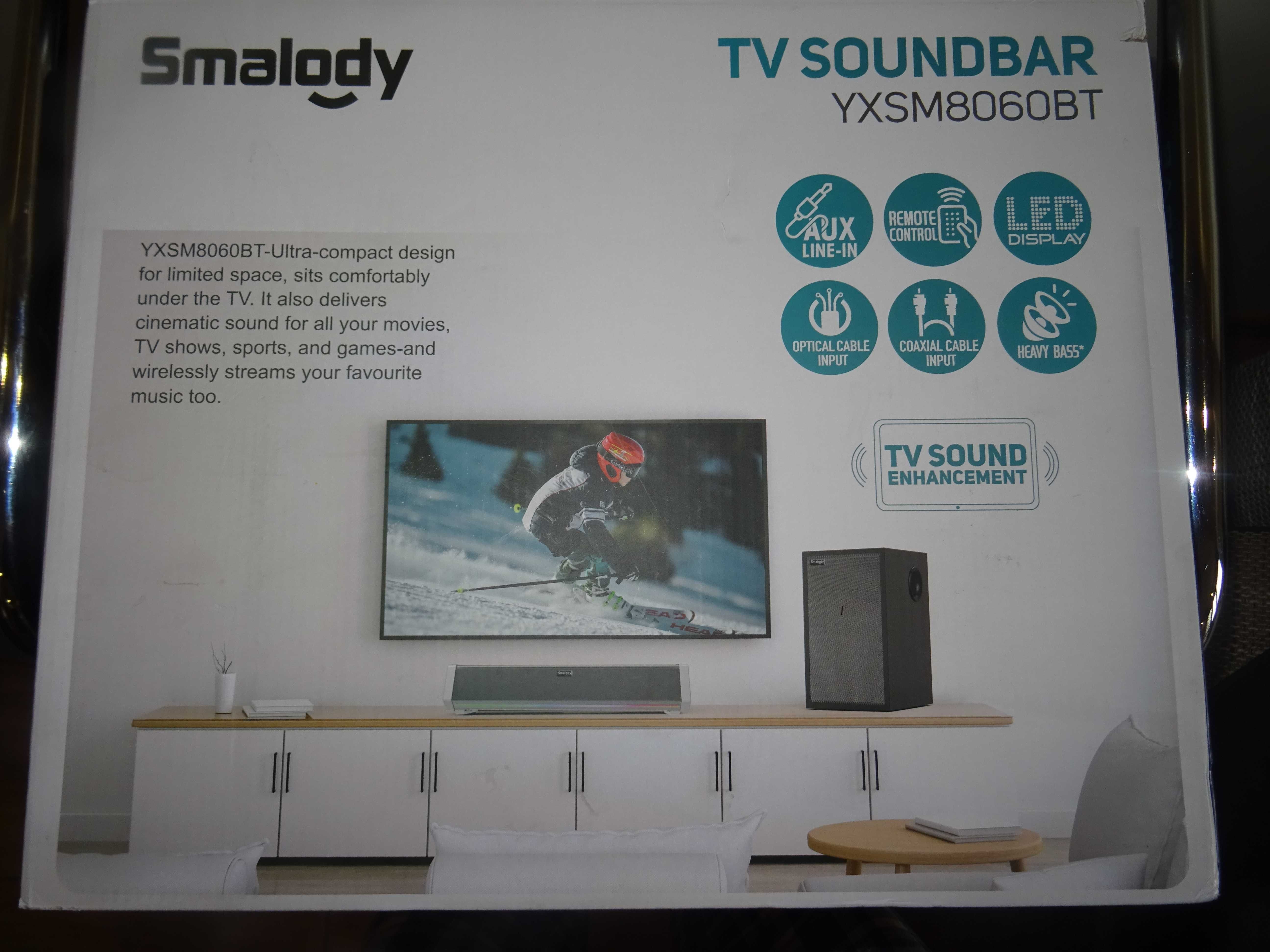 Smalody YXSM8060BT soundbar + subwoofer, Głośniki telewizyjne, głośnik