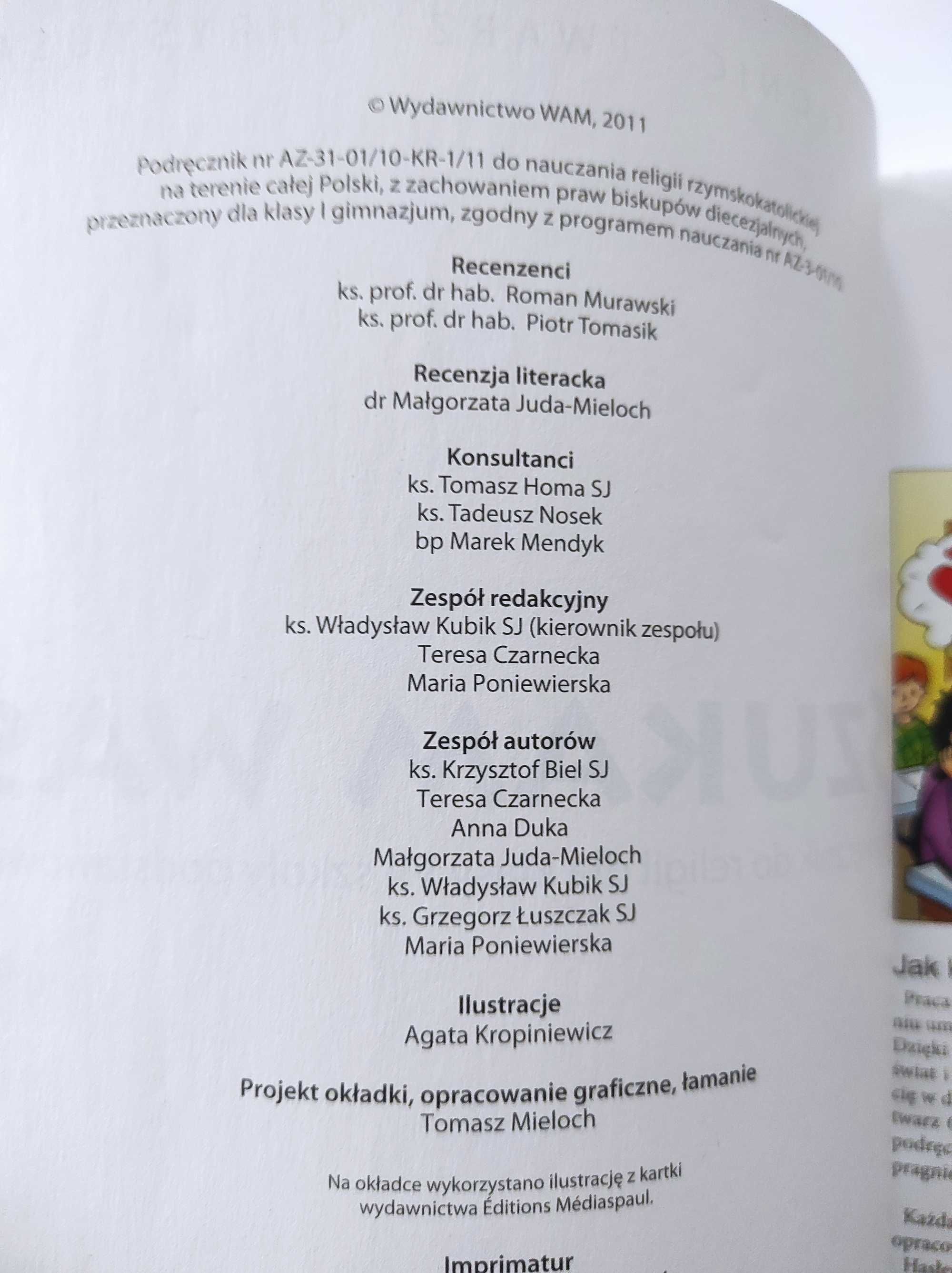 Podręcznik do religii dla klasy VII Odsłonić twarz Chrystusa wyd. WAM