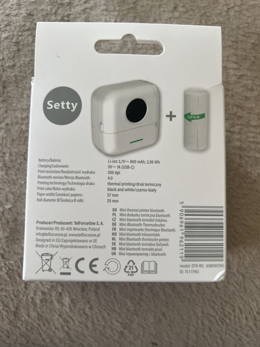 Mini drukarka termiczna blutooth Wi-Fi Nowa