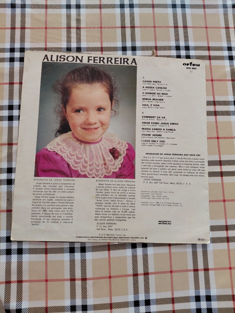 Disco Vinil LP Jorge Ferreira