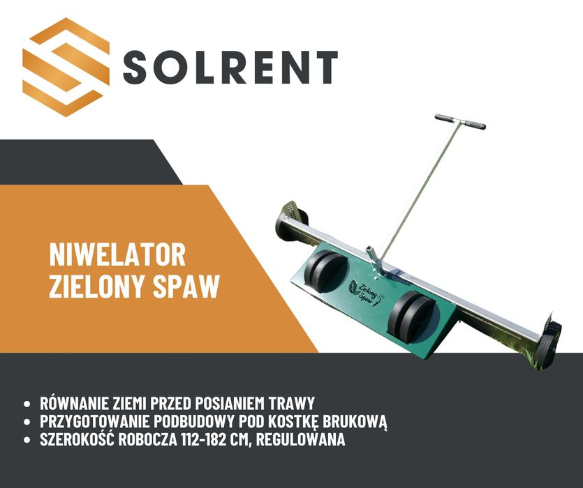 Wynajem NIWELATOR Rozsuwany 112-182cm ZIELONY SPAW
