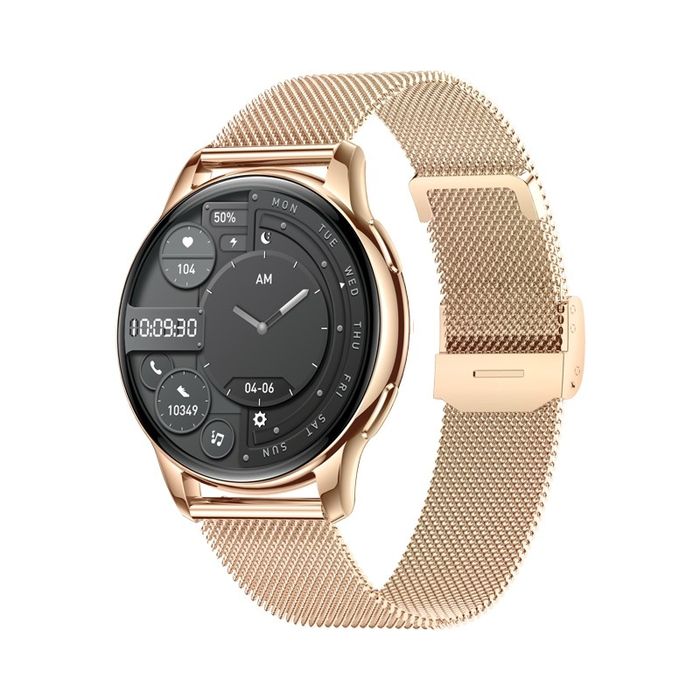 smartwatch damski veltori vt300-1 złota bransoleta