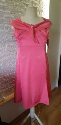 Sukienka różowa Komunia, wesele, rozmiar 50