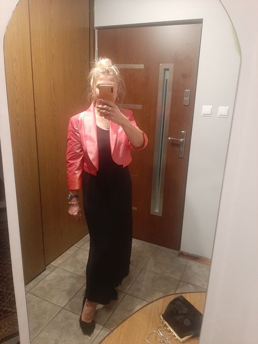 Teatralne bolerko Monnari, rozm.44, koral i flamenco,, stan idealny