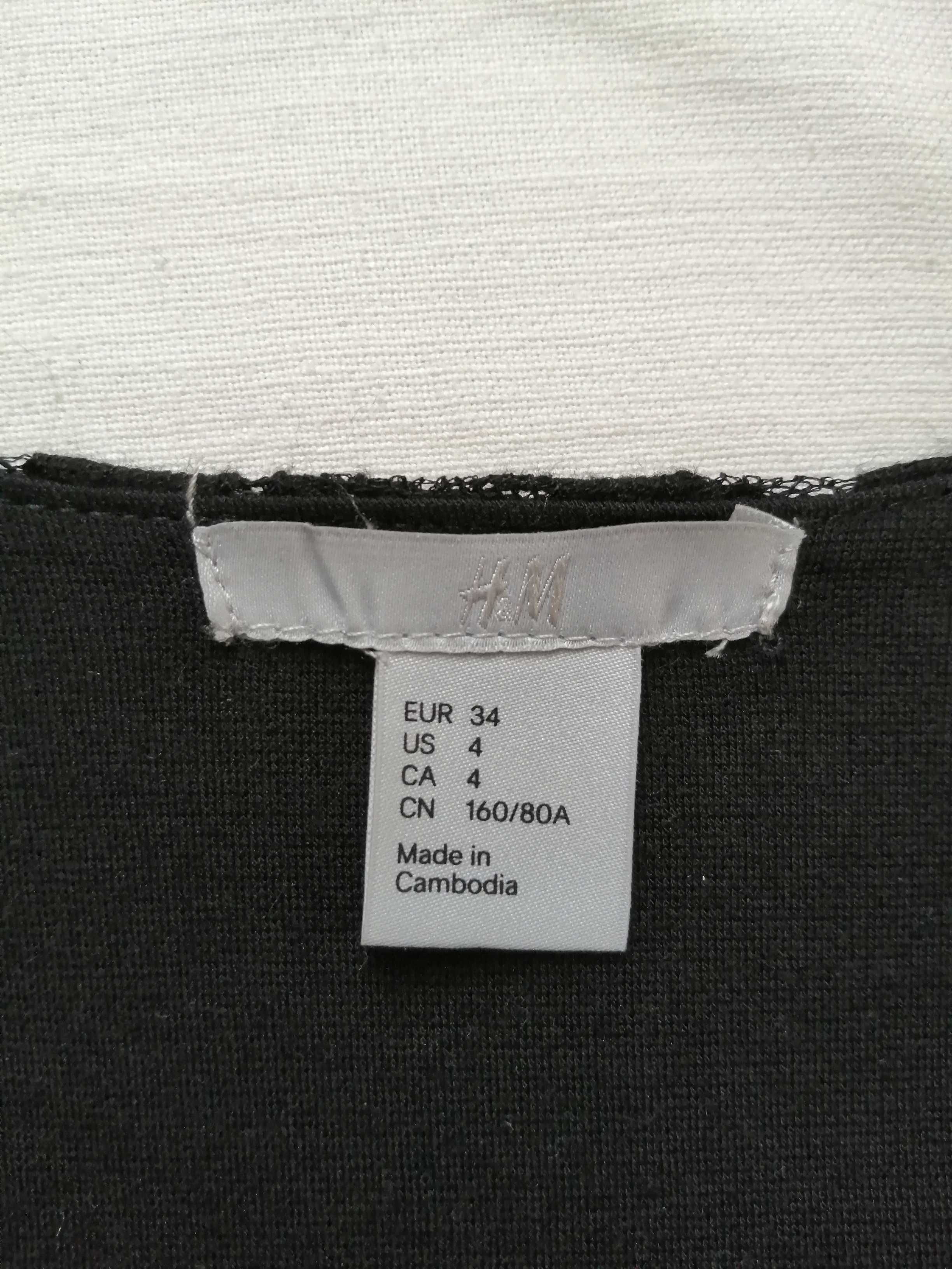 Sukienka mała czarna H&M 34