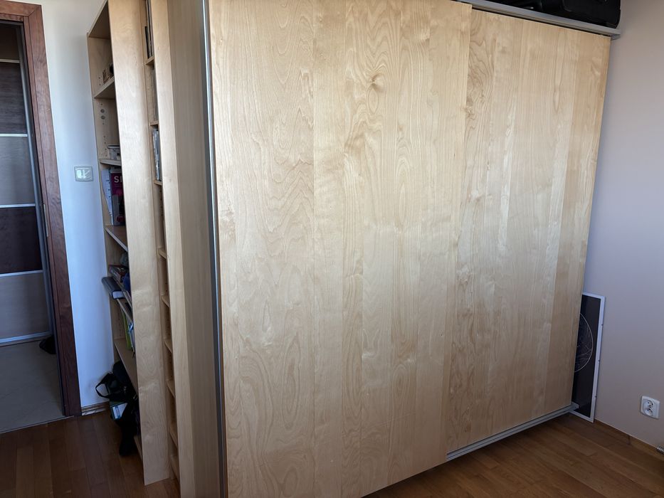 Zestaw mebli Ikea duża pakowna szafa, biurko, komoda, półka, regał